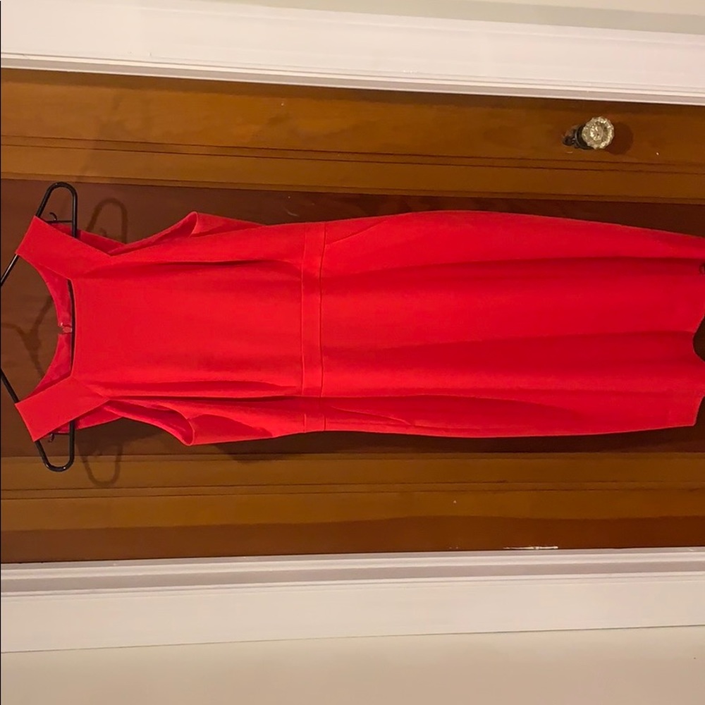 Red Square Neck JCrew Dress